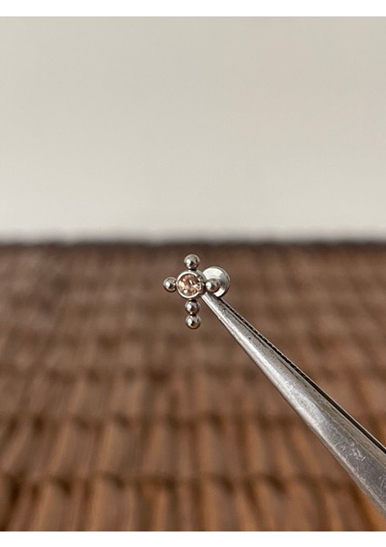 316 L Cerrahi Çelik Haç Dudak Helix Kıkırdak Tragus Conch Piercingi