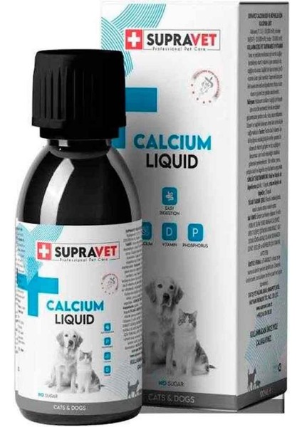 Calcium Kedi ve Köpekler Için Kalsiyum Damla 100 Ml
