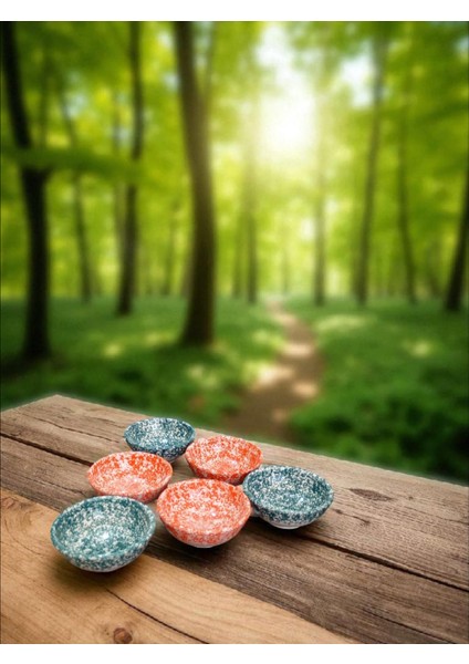 Seramik 6'lı Karışık Renkli Çerezlik/sosluk/reçel Kasesi fiyatları