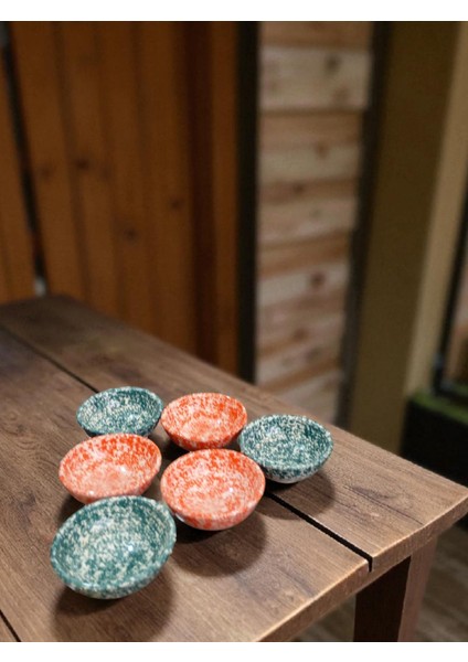 Seramik 6'lı Karışık Renkli Çerezlik/sosluk/reçel Kasesi modelleri