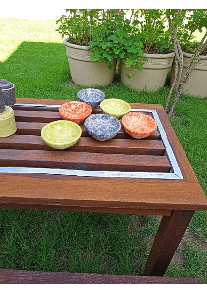 Seramik 6'lı Karışık Renkli Çerezlik/sosluk/reçel Kasesi fırsatları