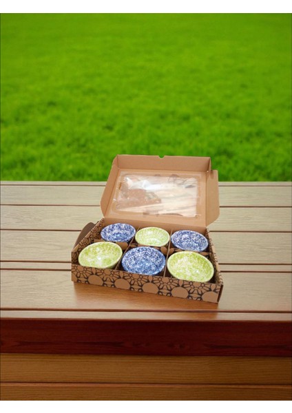 Seramik 6'lı Karışık Renkli Çerezlik/sosluk/reçel Kasesi fiyatları