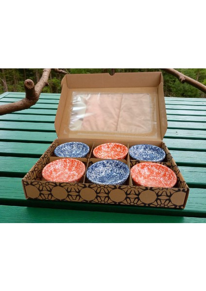 Seramik 6'lı Karışık Renkli Çerezlik/sosluk/reçel Kasesi fiyatları