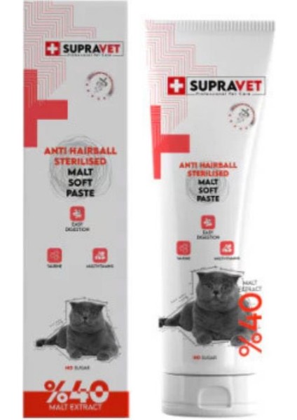 Anti-Hairball Kısırlaştırılmış Kediler Için Multivitaminli Malt Kedi Macunu 100GR