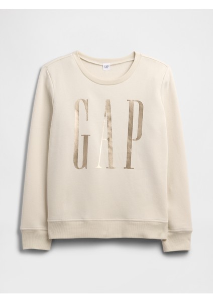 Kadın Krem Gap Logo Crewneck Sweatshirt fiyatları