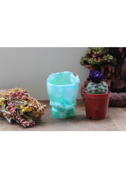 El Yapımı Epoksi Reçine Şık Tasarım Saksı/dekoratif Objeler (Çiçeksiz) - Kadın Emeği modelleri