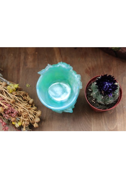 El Yapımı Epoksi Reçine Şık Tasarım Saksı/dekoratif Objeler (Çiçeksiz) - Kadın Emeği fırsatları