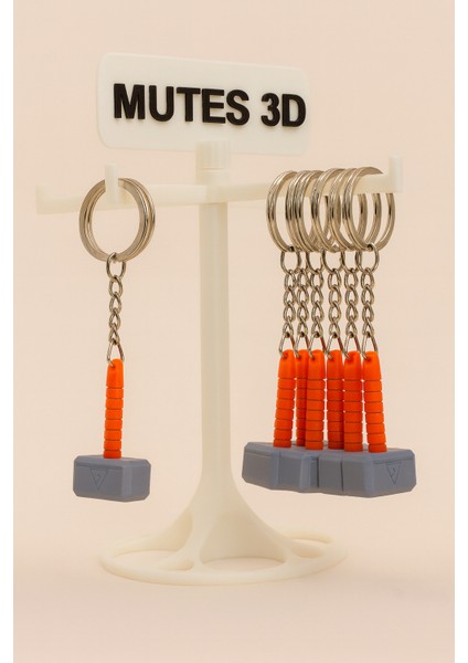 3D Hareketli Thor Çekiç Anahtarlık 10'lu PAKET-1118