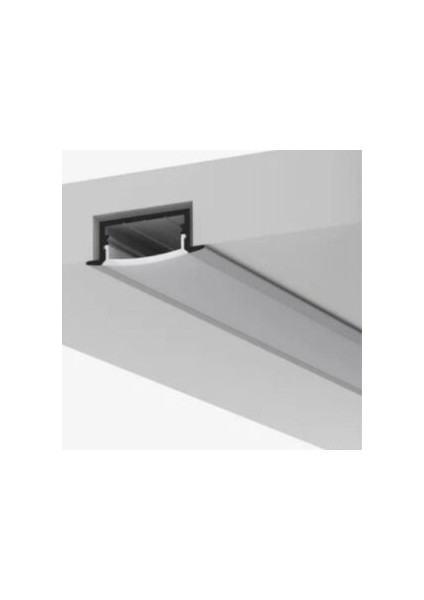 LED Alüminyum Profil Sıva Altı Kanal 1 Metre 2186 Sa 40X34MM Pleksi Cam Yan Kapak ve Yay Dahil modelleri