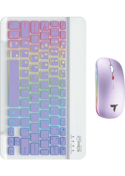 09 Şarj Edilebilir Rgb Işıklı Kablosuz Klavye Mouse Seti fırsatları