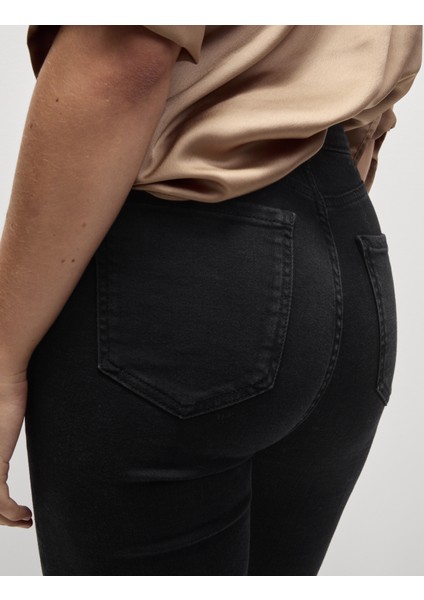 Yüksek Bel Slim Flare Jean Pantolon fırsatları