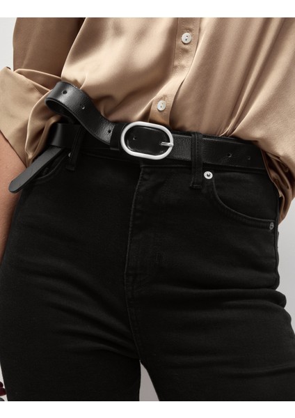 Yüksek Bel Slim Flare Jean Pantolon