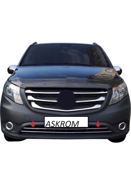 Mercedes VİTO/W447 Uyumlu Ön Tampon Çıtası Düz 2 Parça 2014 ve Üzeri Paslanmaz Krom fiyatları