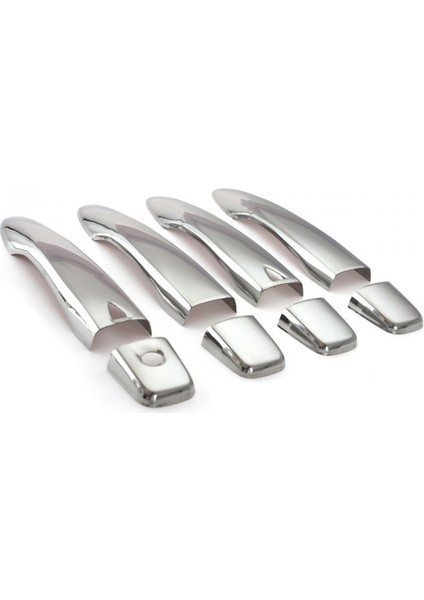 Nissan Qashqai Uyumlu Kapı Kolu 4 Parça 2014 ve Üzeri Paslanmaz Krom