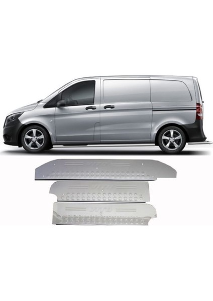 Mercedes Viano Uyumlu Kapı Eşiği 3 Parça 2004-2014 Paslanmaz Krom fiyatları
