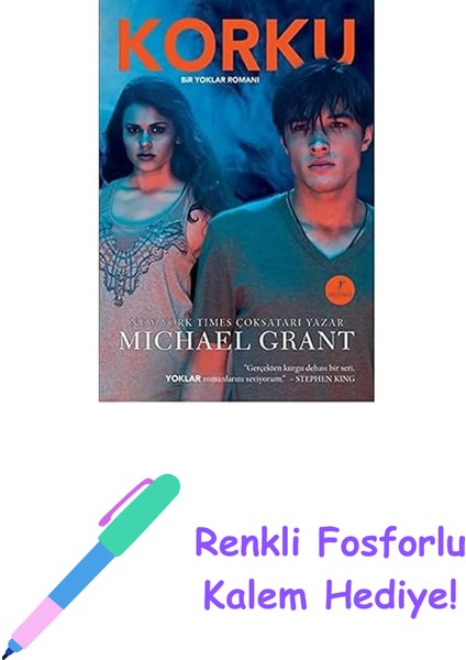 Korku (Ciltli): Bir Yoklar Romanı + Renkli Fosforlu Kalem