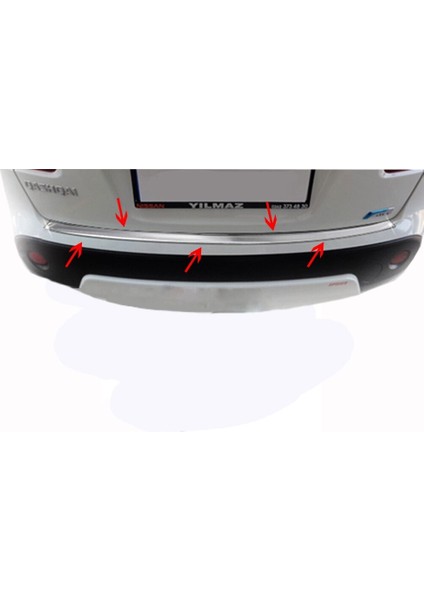 Nissan Qashqai Uyumlu Arka Tampon Eşiği 2007-2014 Paslanmaz Krom fiyatları