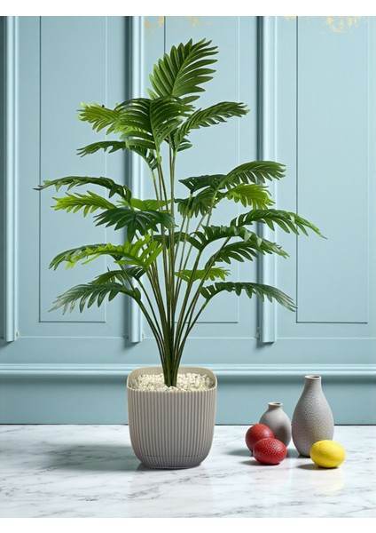 Yapay Ağaç Areka Palmiye 24 Yaprak 90CM Plastik Saksı Yapay Çiçek Dekoratif Salon Çiçeği Hediyelik