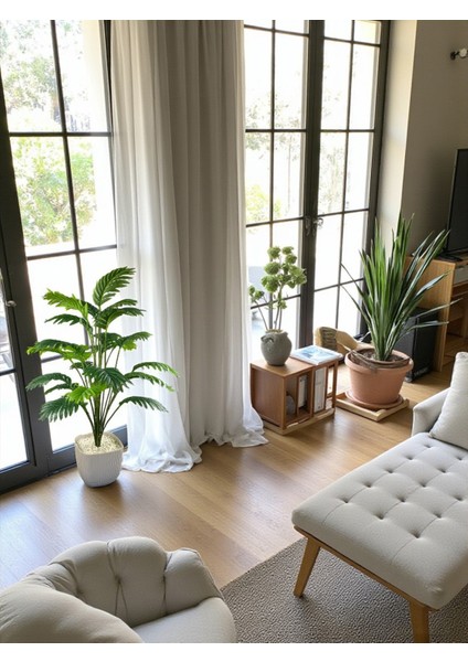 Yapay Ağaç Areka Palmiye 24 Yaprak 90CM Plastik Saksı Yapay Çiçek Dekoratif Salon Çiçeği Hediyelik indirimleri