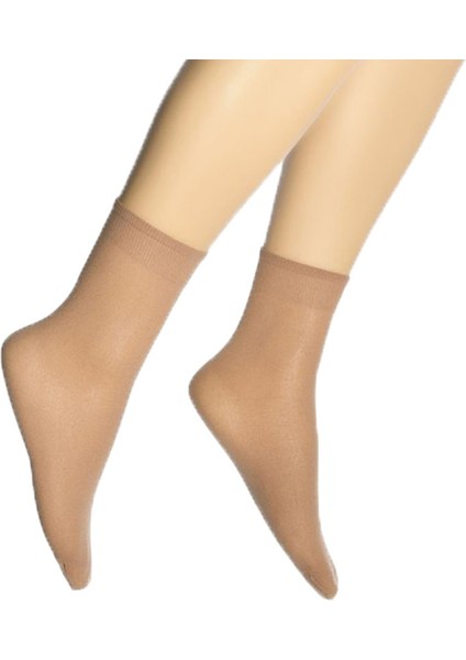 5 Çift 40 Denye Kadın Düz Soket Mus Çorap Bronz modelleri