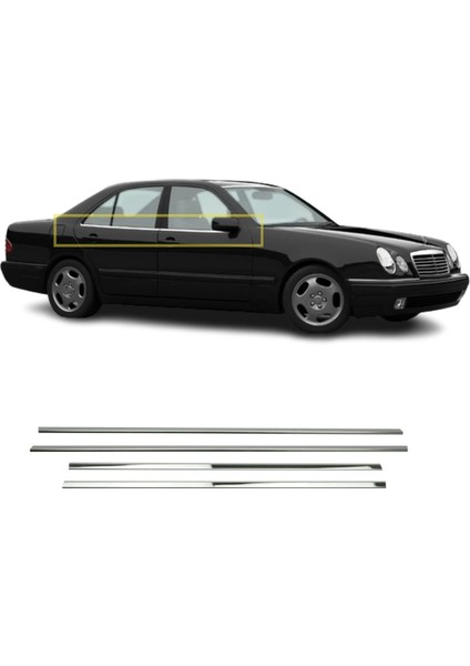 Mercedes E Klass W210 Uyumlu Cam Çıtası 4 Parça Paslanmaz Krom fiyatları
