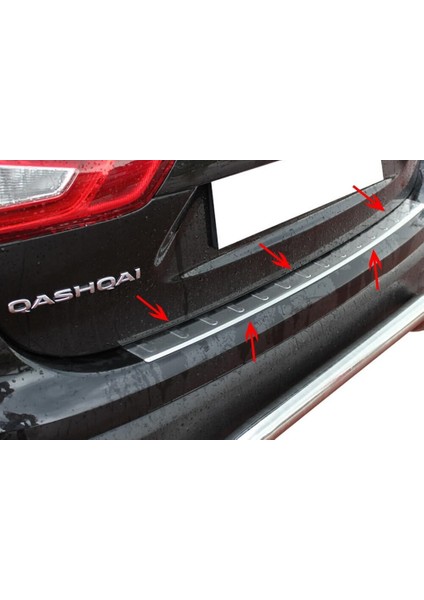 Nissan Qashqai Uyumlu Arka Tampon Eşiği 2014-2017 Paslanmaz Krom fiyatları