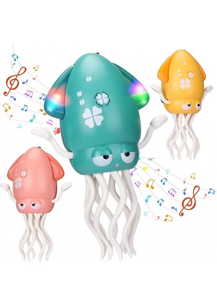 Dans Eden Sihirli Ahtapot Oyuncak – LED Işıklı Müzikli USB Şarjlı Emekleme Oyuncağı modelleri