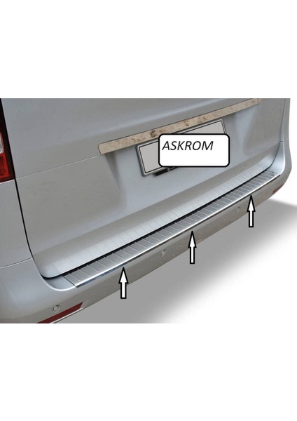 Mercedes VİTO/W447 Uyumlu Arka Tampon Eşiği 2014 ve Üzeri Paslanmaz Krom fiyatları