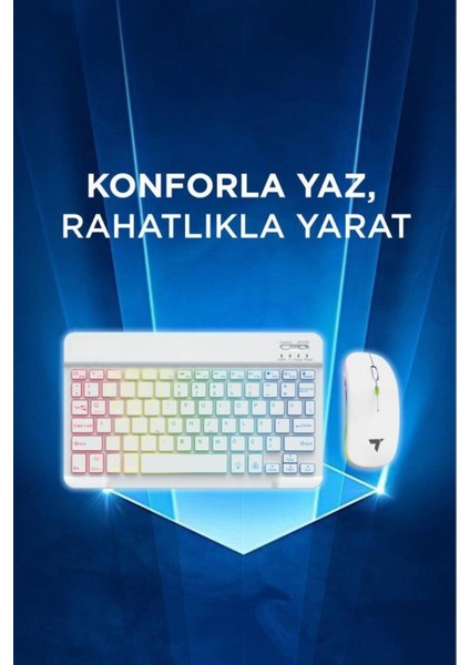 09 Şarj Edilebilir Rgb Işıklı Kablosuz Klavye Mouse Seti fiyatları