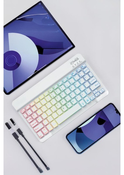 09 Şarj Edilebilir Rgb Işıklı Kablosuz Klavye Mouse Seti fırsatları