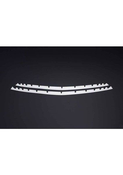 Mercedes VİTO/W447 Uyumlu Ön Tampon Çıtası Çentikli 2 Parça 2014 ve Üzeri Paslanmaz Krom