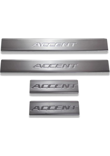 Hyundai Accent Blue Solaris Uyumlu Kapı Eşiği 4 Parça 2011 Üzeri Paslanmaz Krom