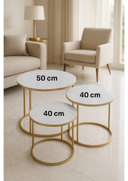 Modern 3’lü Zigon Sehpa Örtüsü Takımı – Kaymaz, Silinebilir, Leke Tutmaz, Su Geçirmez Pvc Örtü fiyatları