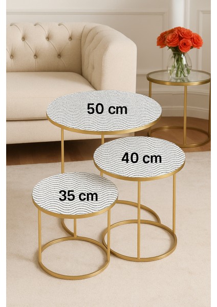 Modern 3’lü Zigon Sehpa Örtüsü Takımı – Kaymaz, Silinebilir, Leke Tutmaz, Su Geçirmez Pvc Örtü fırsatları