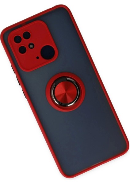 Xiaomi Redmi 10C Kılıf Montreal Yüzüklü Silikon Kapak - Kırmızı fiyatları