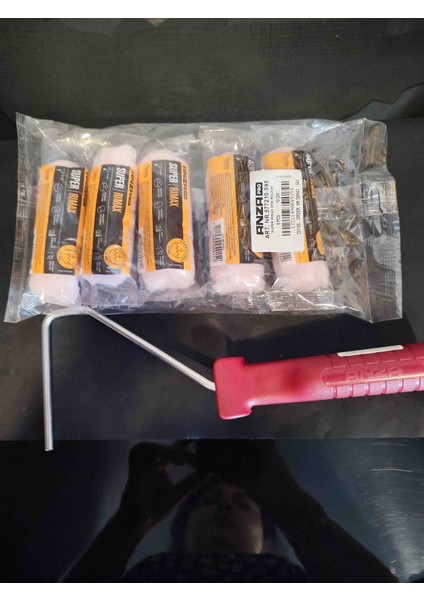 Anza 5 Li Pembe Rulo 10 cm ve Rulo Sapı