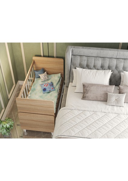 Luna Yatak Hediyeli 60*120 Ölçülerinde Anneyanı Sallanır Iki Çekmeceli Beşik fırsatları