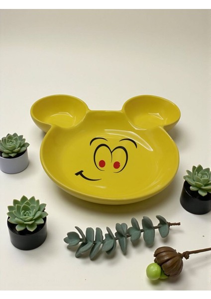 Seramik El Yapımı Çocuk Mama Tabağı