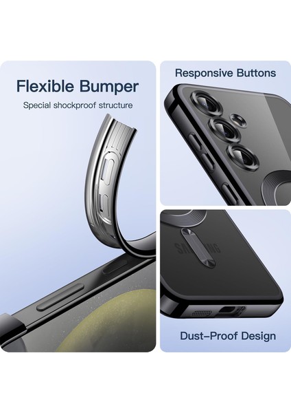 Samsung Galaxy A17 Kılıf Magsafe Wirelles Şarj Destekli Parlak Renkli Kenarlı Arkası Şeffaf Lensli Silikon indirimleri