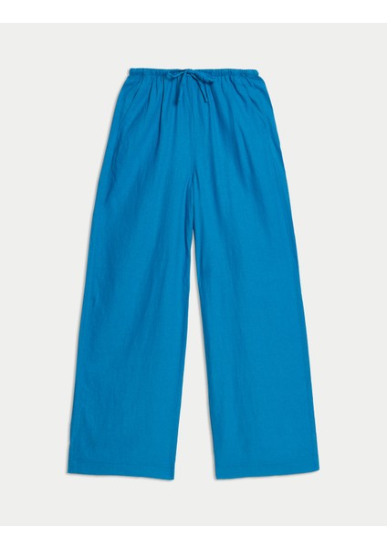 Wide Leg Keten Pantolon modelleri