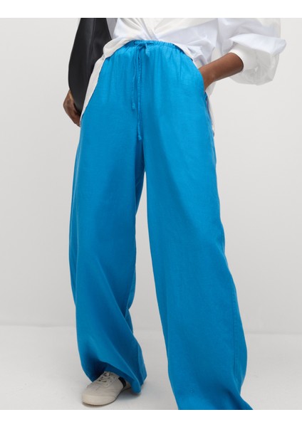 Wide Leg Keten Pantolon fırsatları