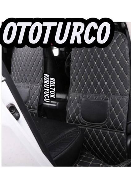 Araç Koltuk Arkası Ototurco Deri Organizer Sıyah-Gümüş fırsatları
