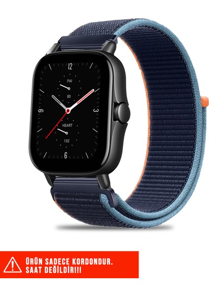 Amazfit Gts / Gts 2 / Gts 2e / Gts 2mini / Gt S3 / Gt S4 Mini Uyumlu Hasır Örgü Cırtlı Kordon 20MM