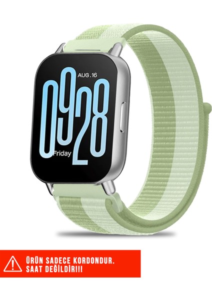 Redmi Watch 5 Active / Redmi Watch 5 Lite Uyumlu Hasır Örgü Cırtlı Naylon Kordon 22MM