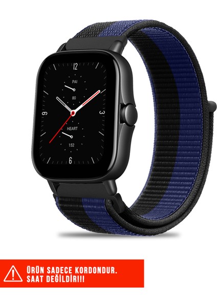 Amazfit Gts / Gts 2 / Gts 2e / Gts 2mini / Gt S3 / Gt S4 Mini Uyumlu Hasır Örgü Cırtlı Kordon 20MM