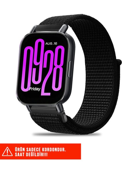 Redmi Watch 5 Active / Redmi Watch 5 Lite Uyumlu Hasır Örgü Cırtlı Naylon Kordon 22MM