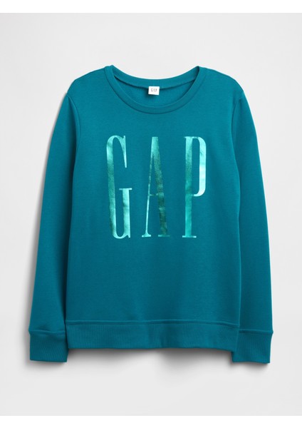 Kadın Mavi Gap Logo Crewneck Sweatshirt fiyatları