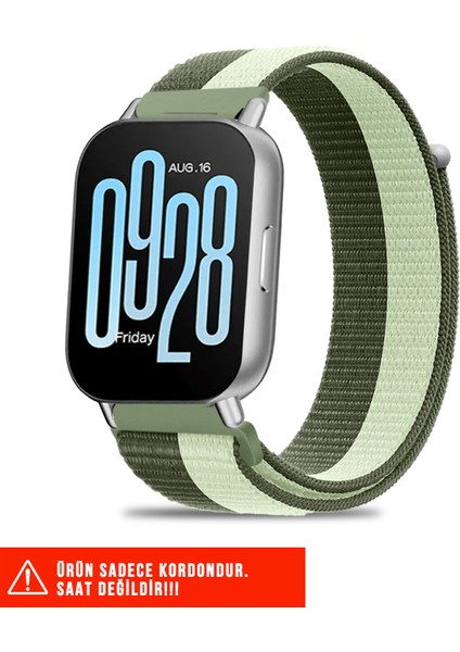 Redmi Watch 5 Active / Redmi Watch 5 Lite Uyumlu Hasır Örgü Cırtlı Naylon Kordon 22MM