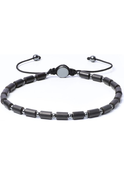 Hematit Doğal Taş Bileklik- Unisex Ipli Ayarlanabilir