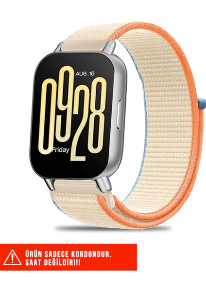 Redmi Watch 5 Active / Redmi Watch 5 Lite Uyumlu Hasır Örgü Cırtlı Naylon Kordon 22MM